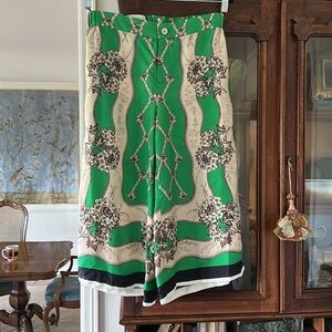 Gucci Palazzo Silk Cropped Pants Size 42